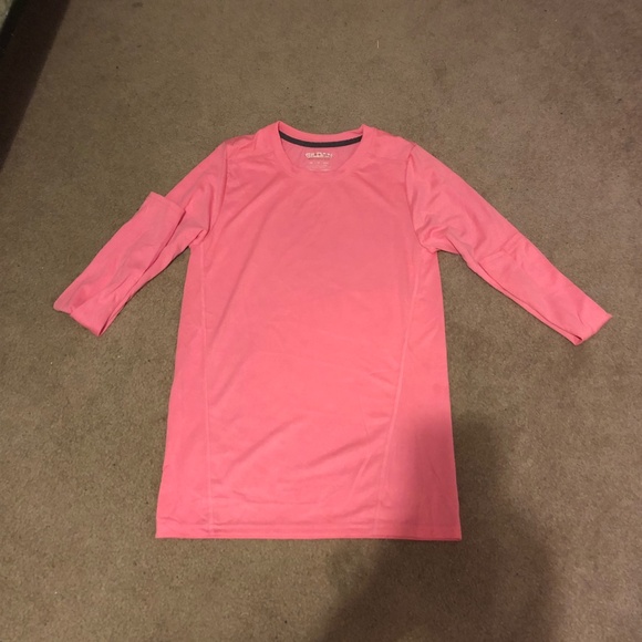 Pink Modest long sleeves activewear stretch Gym workout Lightweight Exercise top - Picture 14 of 16